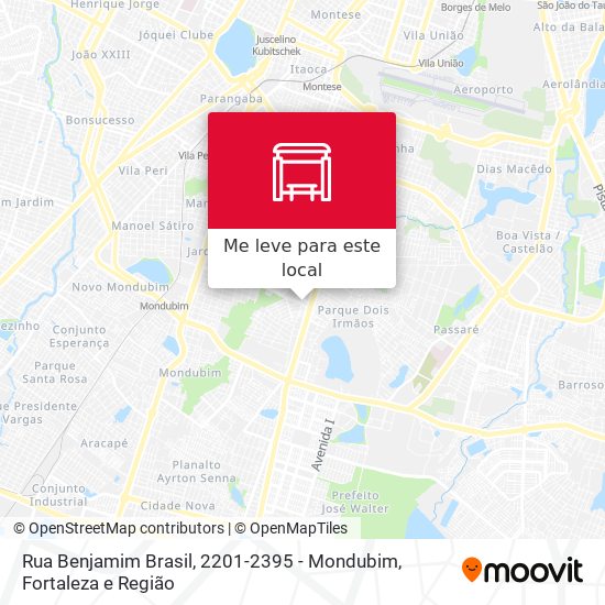 Rua Benjamim Brasil, 2201-2395 - Mondubim mapa