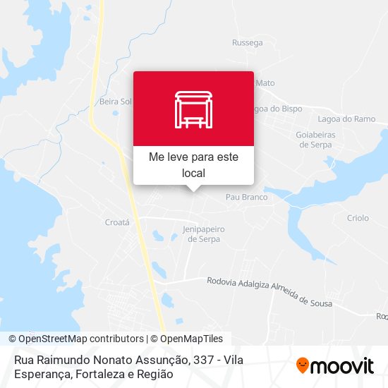 Rua Raimundo Nonato Assunção, 337 - Vila Esperança mapa