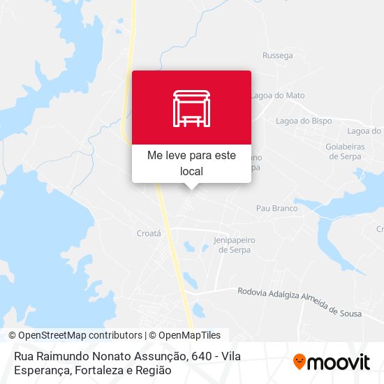 Rua Raimundo Nonato Assunção, 640 - Vila Esperança mapa
