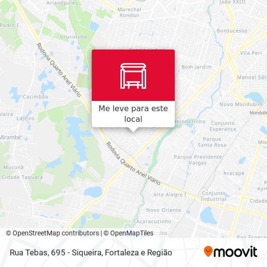 Rua Tebas, 695 - Siqueira mapa