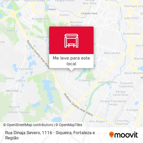 Rua Dinaja Severo, 1116 - Siqueira mapa