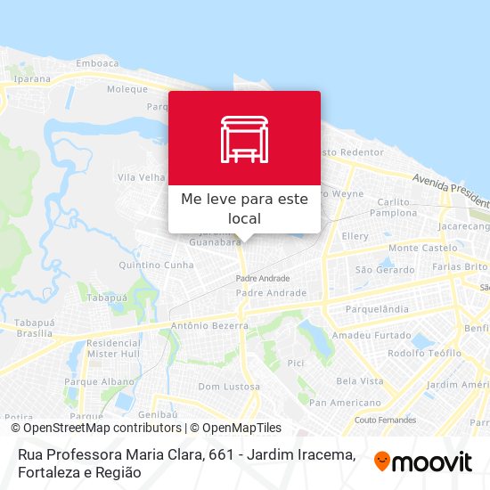 Rua Professora Maria Clara, 661 - Jardim Iracema mapa
