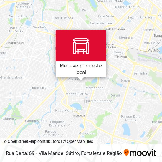 Rua Delta, 69 - Vila Manoel Sátiro mapa