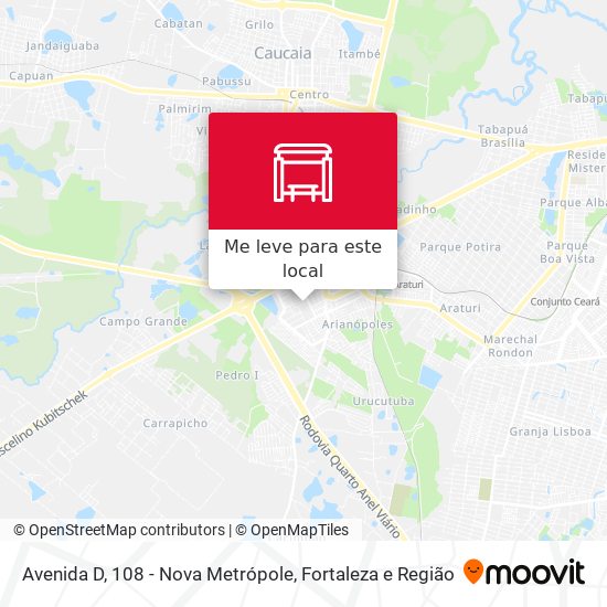 Avenida D, 108 - Nova Metrópole mapa