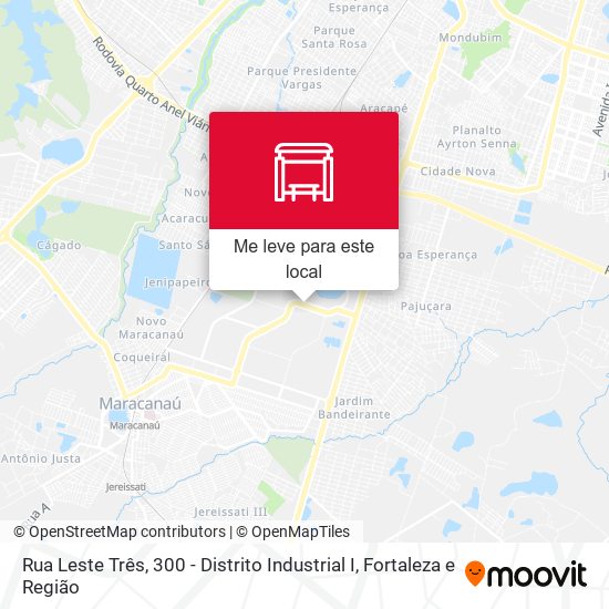 Rua Leste Três, 300 - Distrito Industrial I mapa