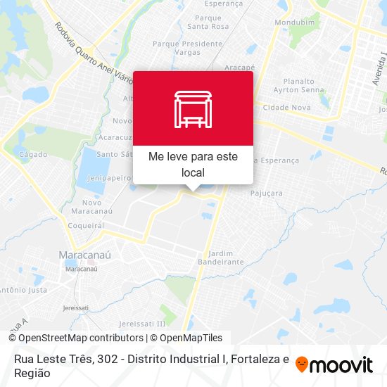 Rua Leste Três, 302 - Distrito Industrial I mapa