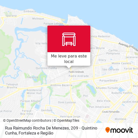 Rua Raimundo Rocha De Menezes, 209 - Quintino Cunha mapa