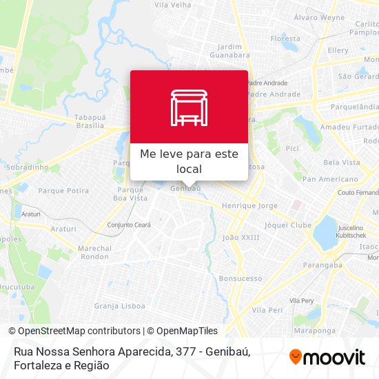 Rua Nossa Senhora Aparecida, 377 - Genibaú mapa