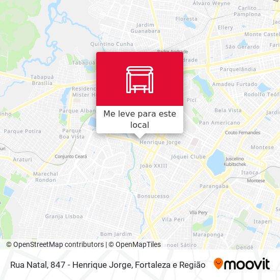 Rua Natal, 847 - Henrique Jorge mapa
