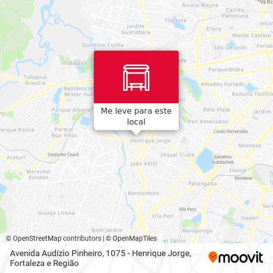 Avenida Audízio Pinheiro, 1075 - Henrique Jorge mapa