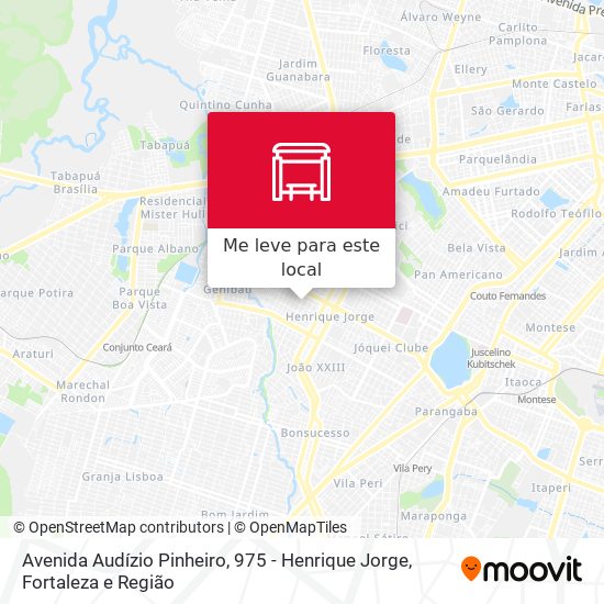 Avenida Audízio Pinheiro, 975 - Henrique Jorge mapa