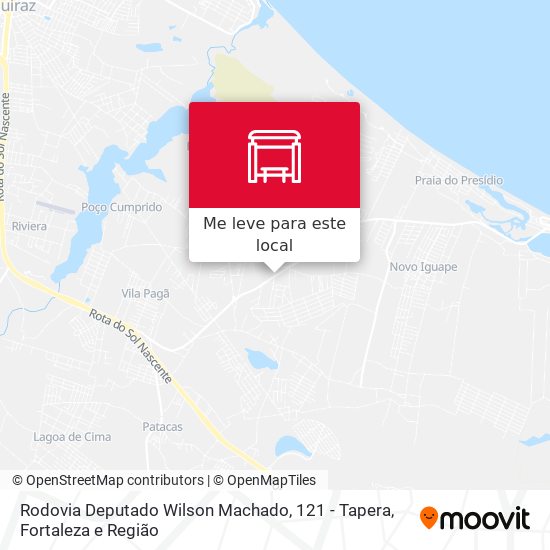 Rodovia Deputado Wilson Machado,  121 - Tapera mapa