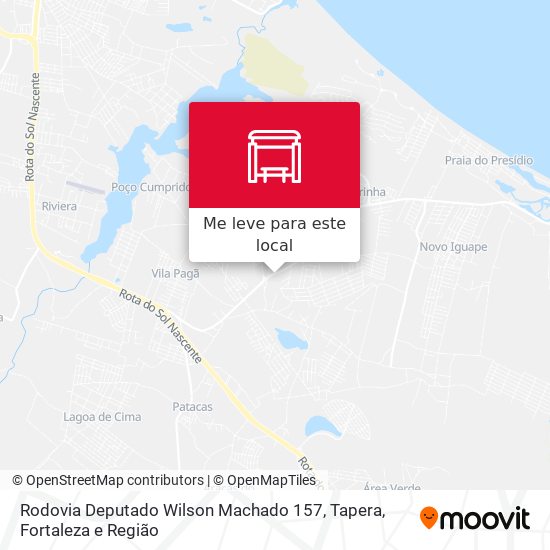 Rodovia Deputado Wilson Machado 157, Tapera mapa