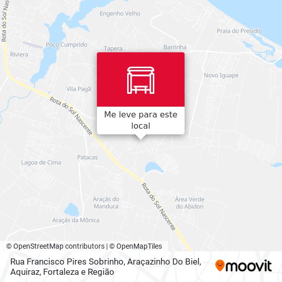 Rua Francisco Pires Sobrinho, Araçazinho Do Biel, Aquiraz mapa