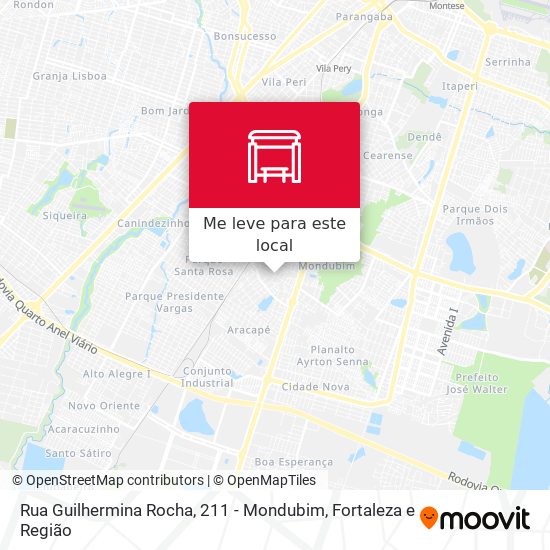 Rua Guilhermina Rocha, 211 - Mondubim mapa