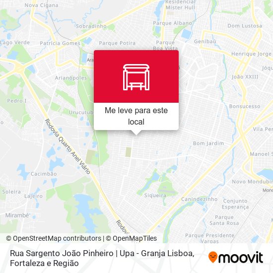 Rua Sargento João Pinheiro | Upa - Granja Lisboa mapa