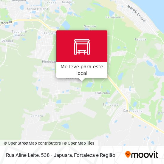 Rua Aline Leite, 538 - Japuara mapa