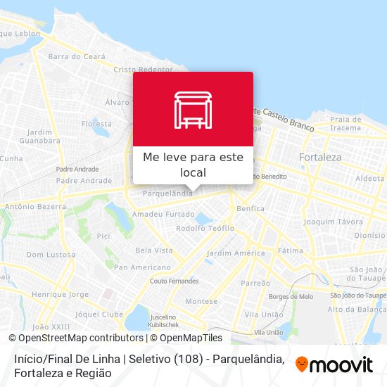 Início / Final De Linha | Seletivo (108) - Parquelândia mapa