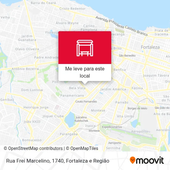 Rua Frei Marcelino, 1740 mapa