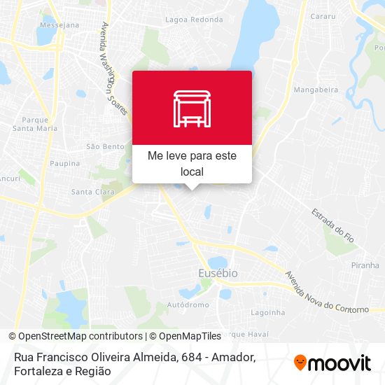 Rua Francisco Oliveira Almeida, 684 - Amador mapa
