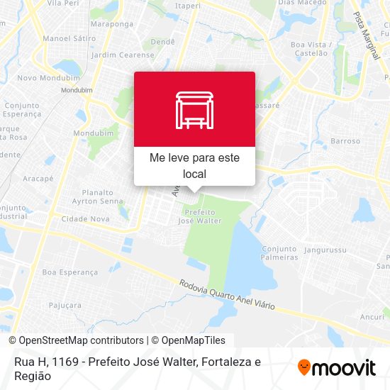 Rua H, 1169 - Prefeito José Walter mapa