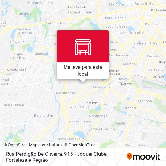Rua Perdigão De Oliveira, 915 - Jóquei Clube mapa