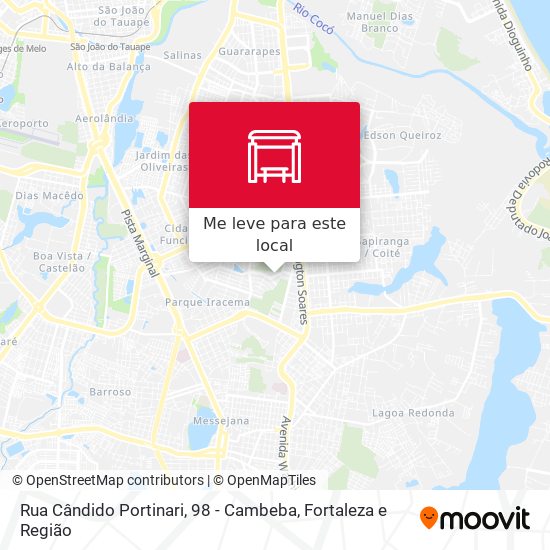 Rua Cândido Portinari, 98 - Cambeba mapa