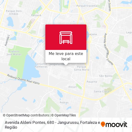 Avenida Aldeni Pontes, 680 - Jangurussu mapa