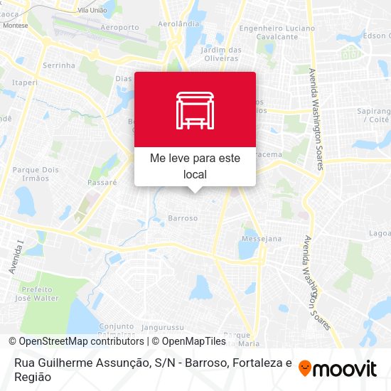 Rua Guilherme Assunção, S / N - Barroso mapa