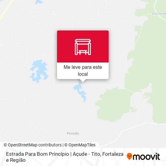 Estrada Para Bom Princípio | Açude - Tito mapa