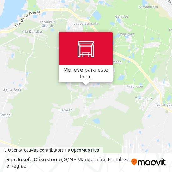 Rua Josefa Crisostomo, S / N - Mangabeira mapa