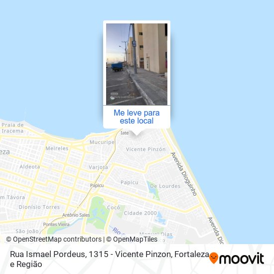 Rua Ismael Pordeus, 1315 - Vicente Pinzon mapa