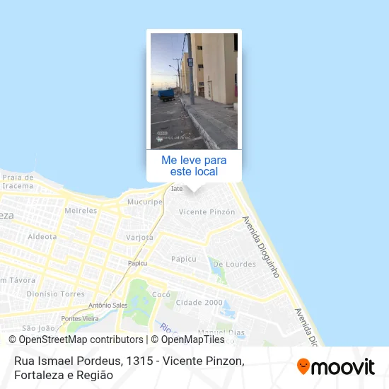 Rua Ismael Pordeus, 1315 - Vicente Pinzon mapa