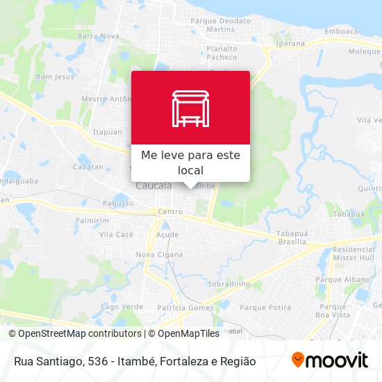 Rua Santiago, 536 - Itambé mapa