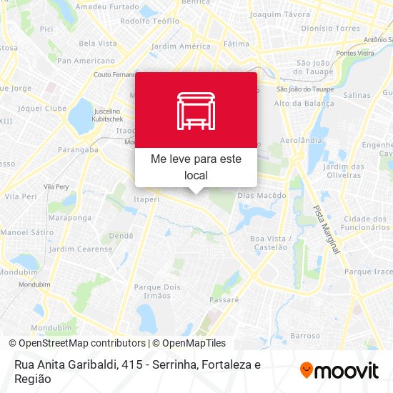 Rua Anita Garibaldi, 415 - Serrinha mapa