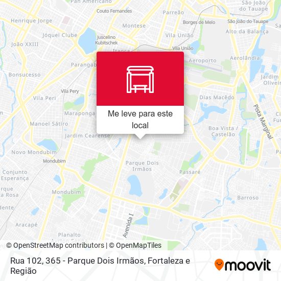 Rua 102, 365 - Parque Dois Irmãos mapa
