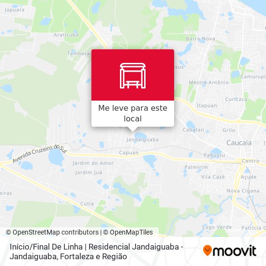 Início / Final De Linha | Residencial Jandaiguaba - Jandaiguaba mapa