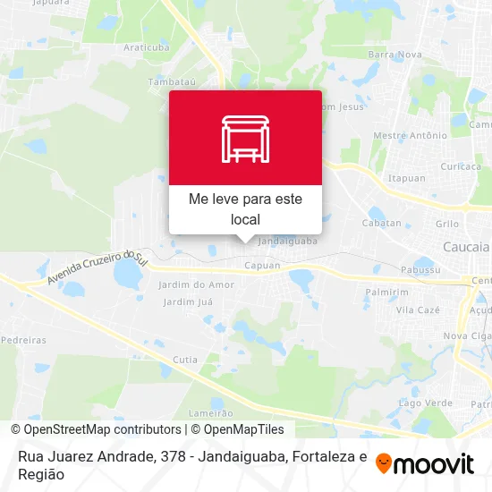 Rua Juarez Andrade, 378 - Jandaiguaba mapa