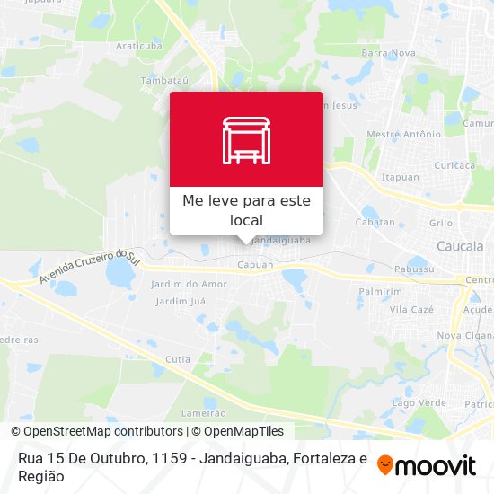 Rua 15 De Outubro, 1159 - Jandaiguaba mapa