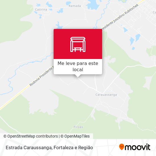 Estrada Caraussanga mapa