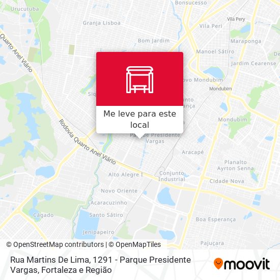 Rua Martins De Lima, 1291 - Parque Presidente Vargas mapa