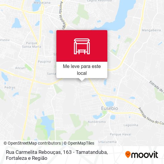 Rua Carmelita Rebouças, 163 - Tamatanduba mapa
