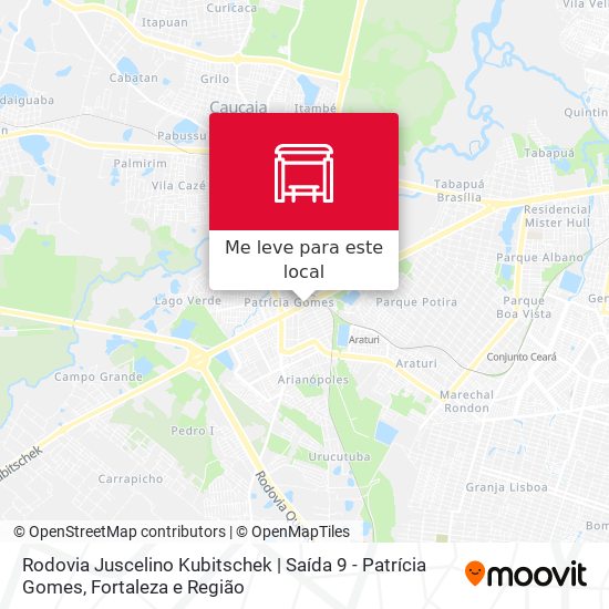 Rodovia Juscelino Kubitschek | Saída 9 - Patrícia Gomes mapa