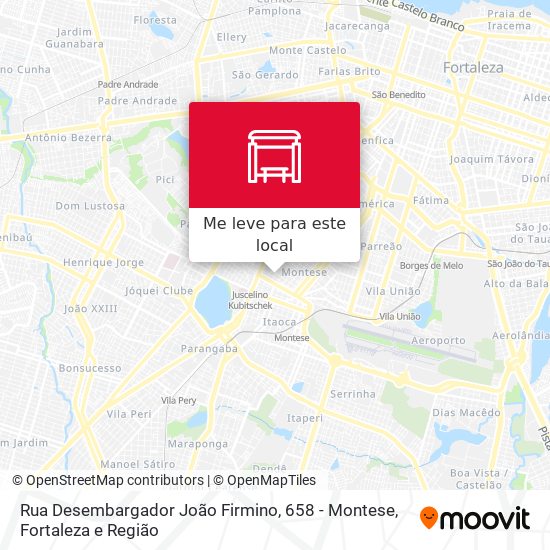 Rua Desembargador João Firmino, 658 - Montese mapa