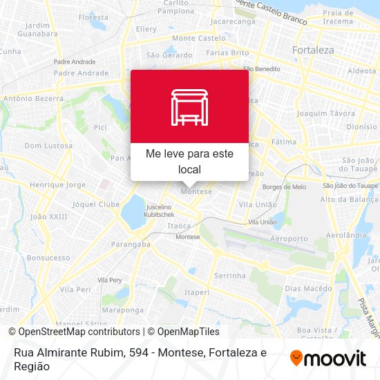 Rua Almirante Rubim, 594 - Montese mapa