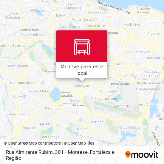 Rua Almirante Rubim, 301 - Montese mapa