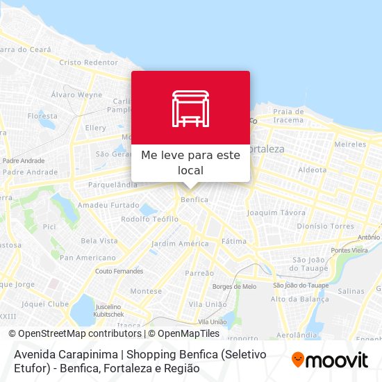 Avenida Carapinima | Shopping Benfica (Seletivo Etufor) - Benfica mapa