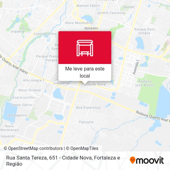 Rua Santa Tereza, 651 - Cidade Nova mapa