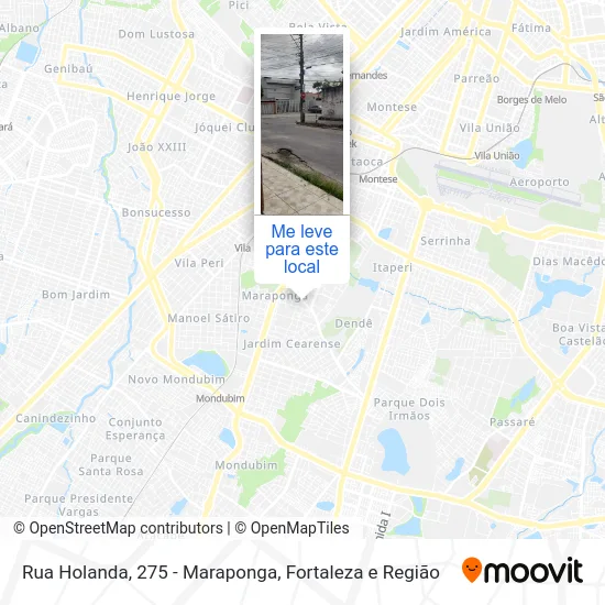 Rua Holanda, 275 - Maraponga mapa