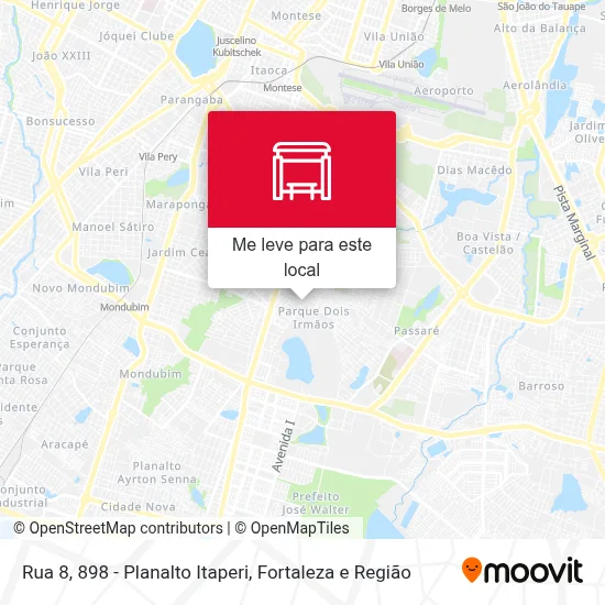Rua 8, 898 - Planalto Itaperi mapa